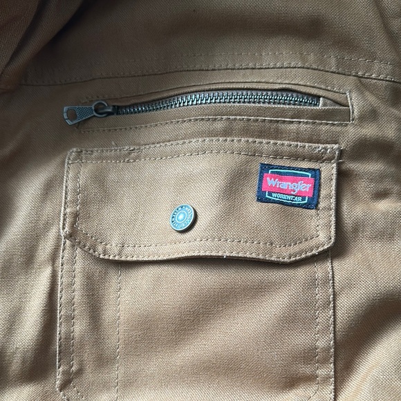 Wrangler Brown and Gray Military Field Jacket with Durable Canvas - Picture 5 of 7